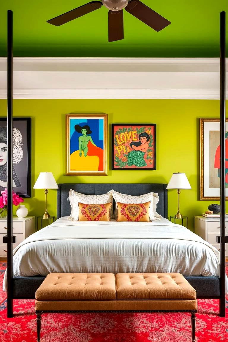 Bold Artwork to Elevate the Space - 24 Master Bedroom Ideas