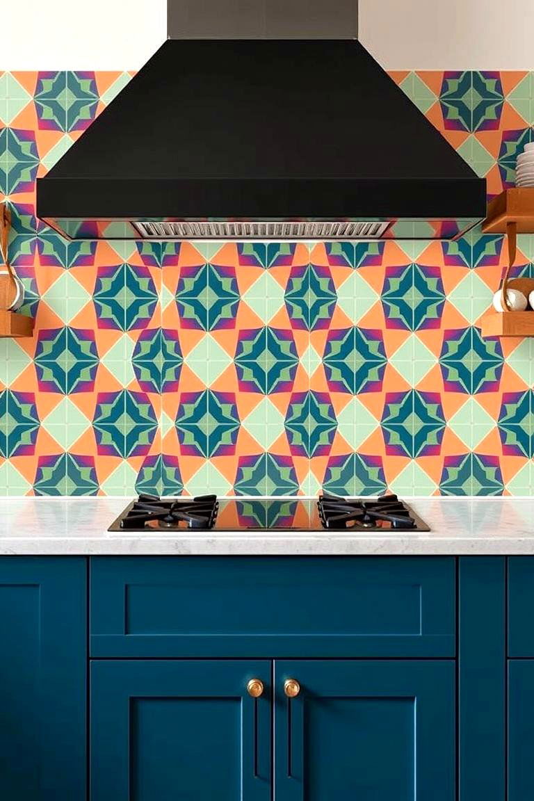 Bold Backslashes for Visual Impact - 24 Eclectic Kitchen Ideas