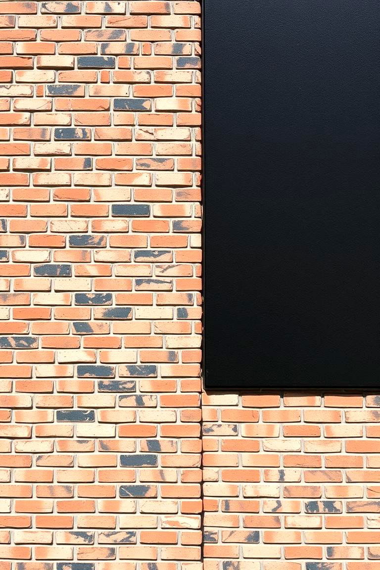 Bold Black Accents - 24 Exterior Brick Paint Color Ideas