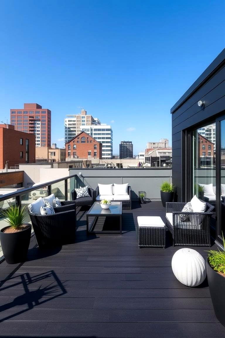 Bold Black Statement Deck - 24 Deck Color Ideas