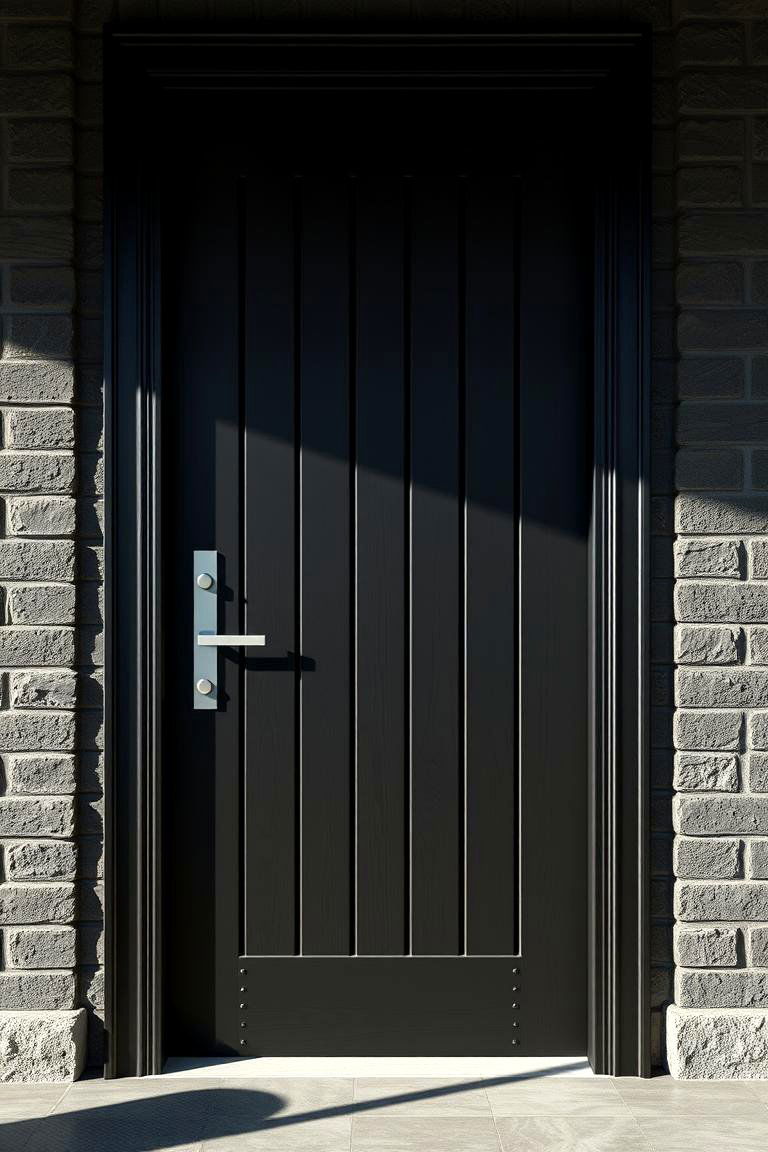 Bold Black Statement - 24 Cedar Front Door Colors Ideas