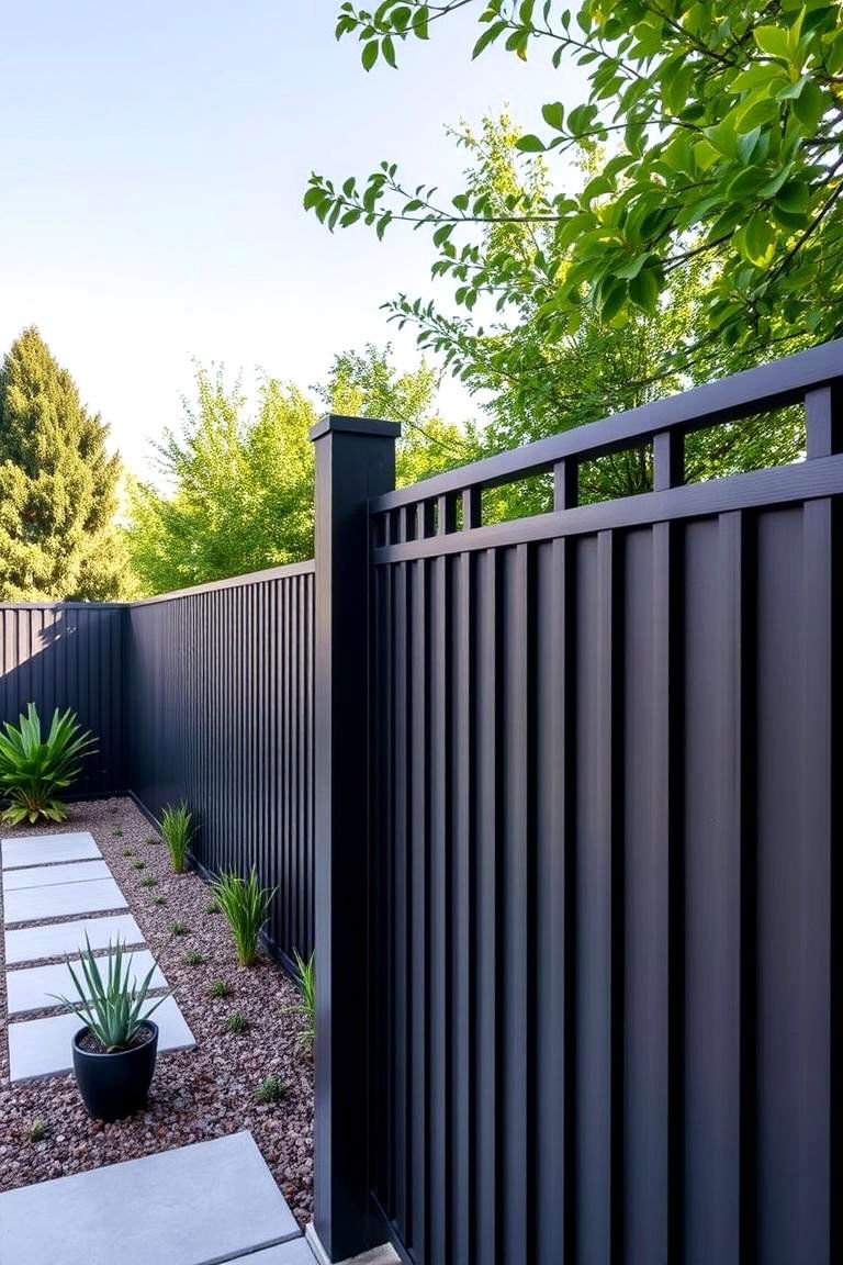 Bold Black for a Sophisticated Statement - 24 Fence Paint Colours