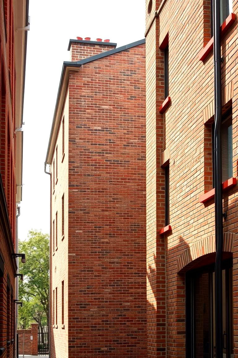 Bold Blonde Brick and Brick Red Fusion - 24 Blonde Brick House Color Schemes