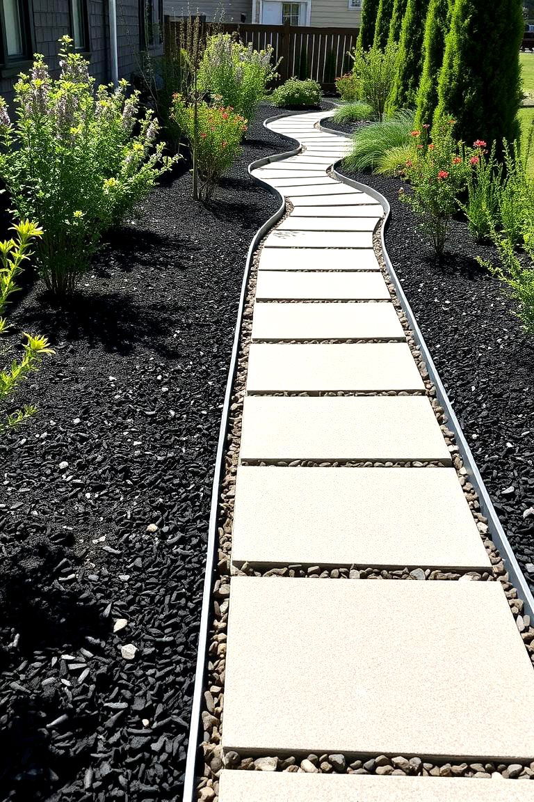 Bold Border Detailing - 24 Black Mulch Landscaping Ideas