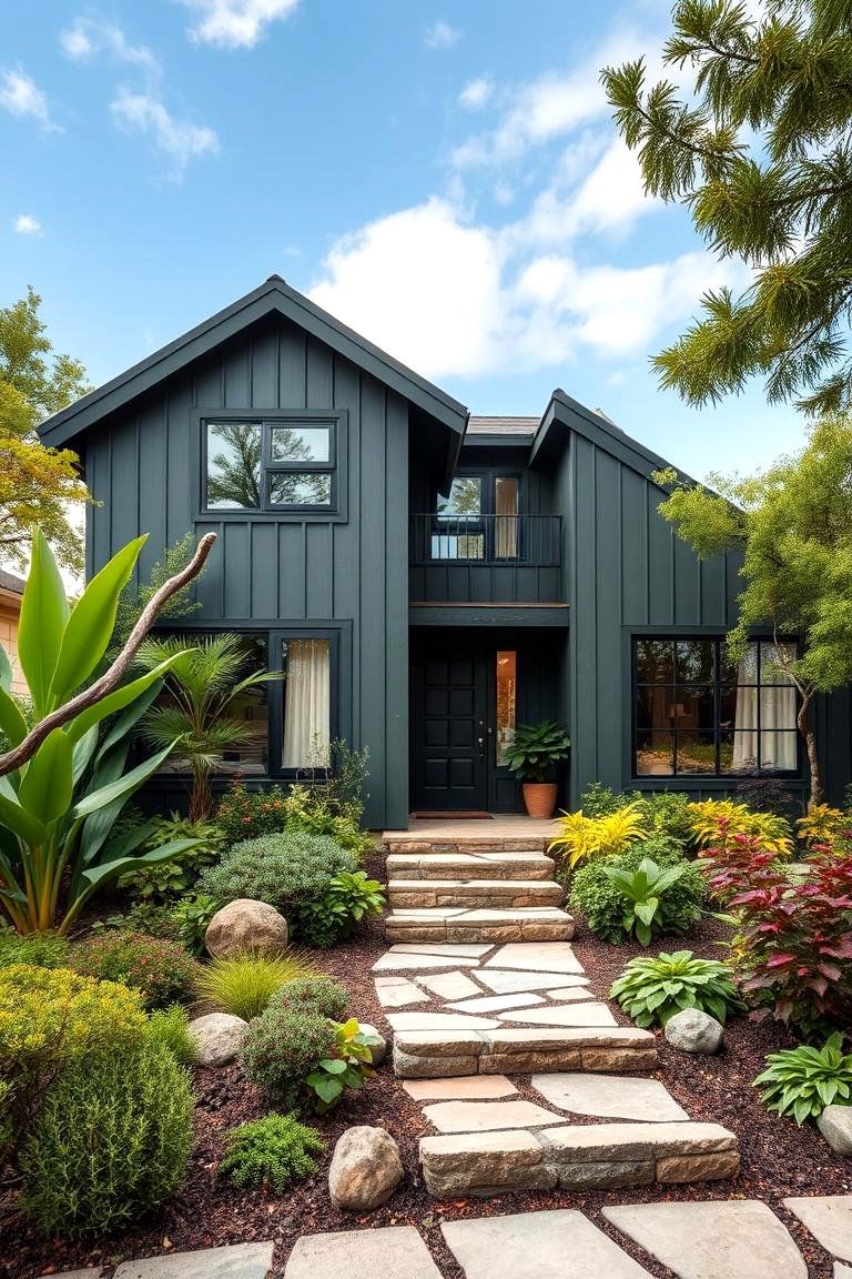 Bold Botanical - 24 Dark Green Exterior Paint Color Schemes