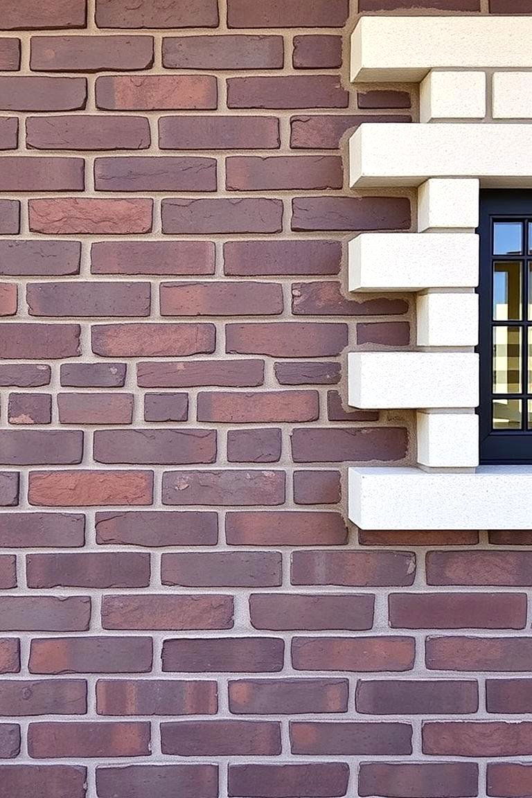 Bold Brick Contrast - 24 Brown Brick Exterior Home Ideas