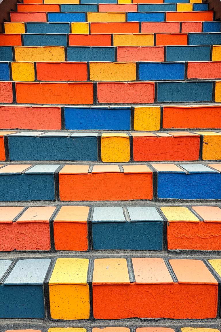Bold Brick Patterns with Contrasting Colors - 24 Brick Front Steps Design Ideas