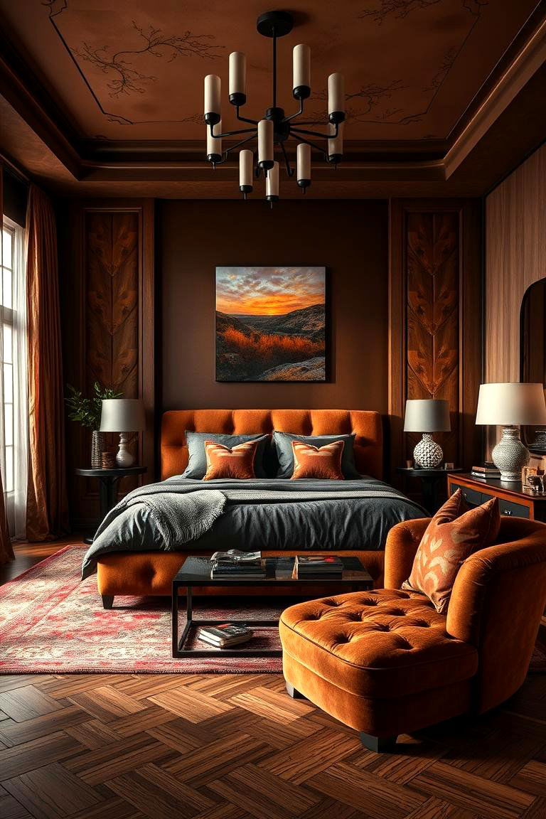 Bold Brown Statements - 24 Brown Bedroom Ideas