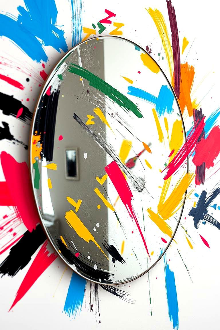 Bold Brush Strokes - 24 Mirror Painting Ideas