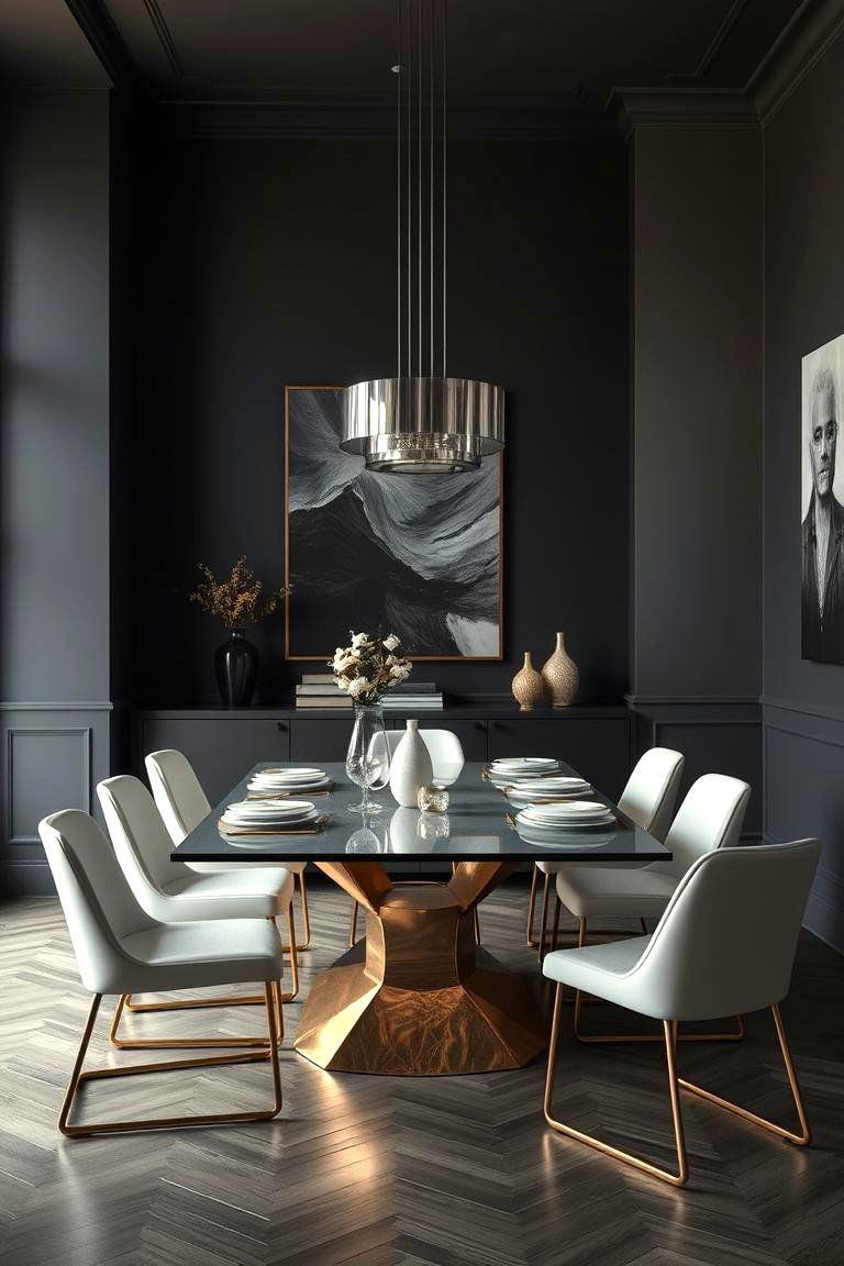 Bold Charcoal Gray for a Dramatic Touch - 24 Dining Room Paint Colors