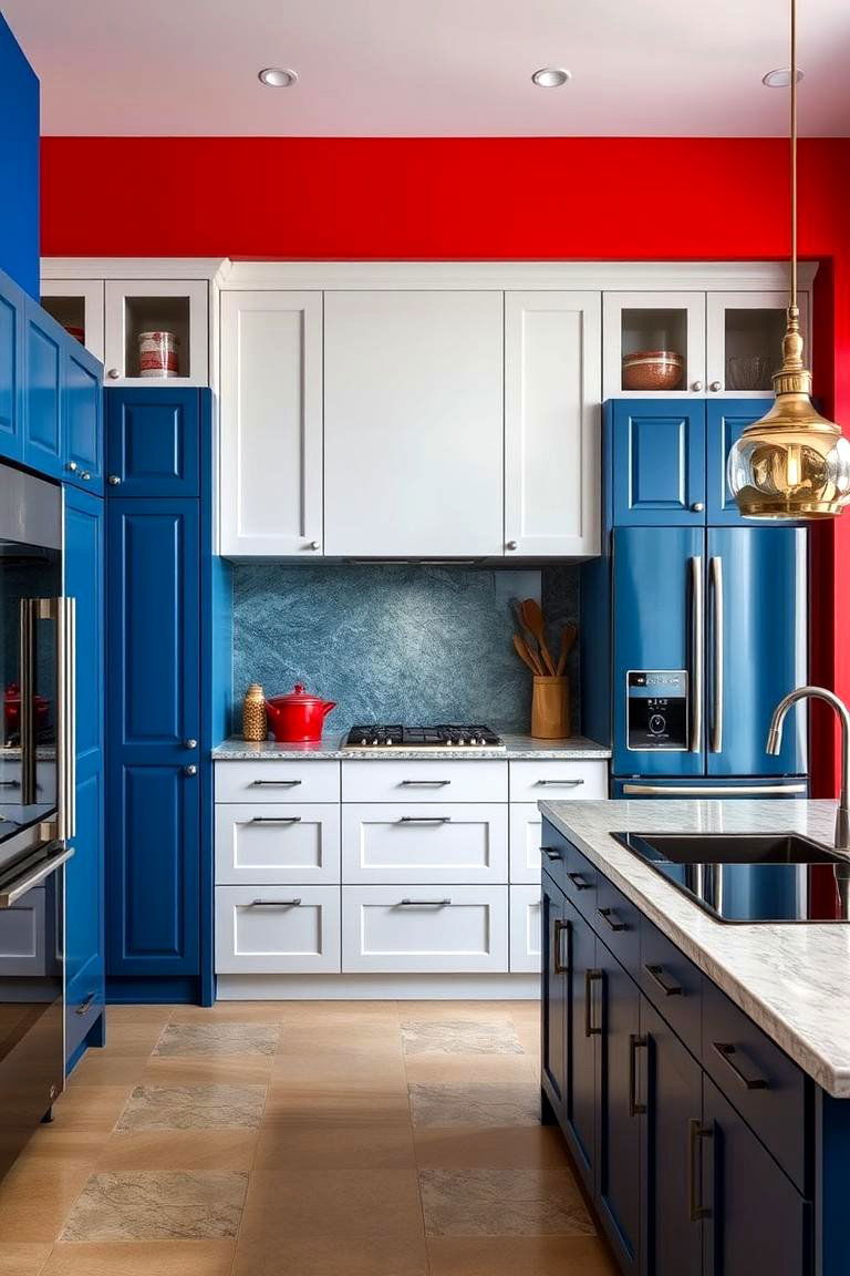 Bold Color Accent Walls - 24 Kitchen Remodel Ideas