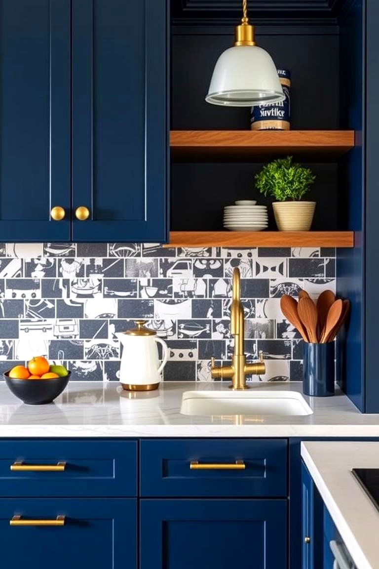 Bold Color Accents - 24 Kitchen Design Ideas