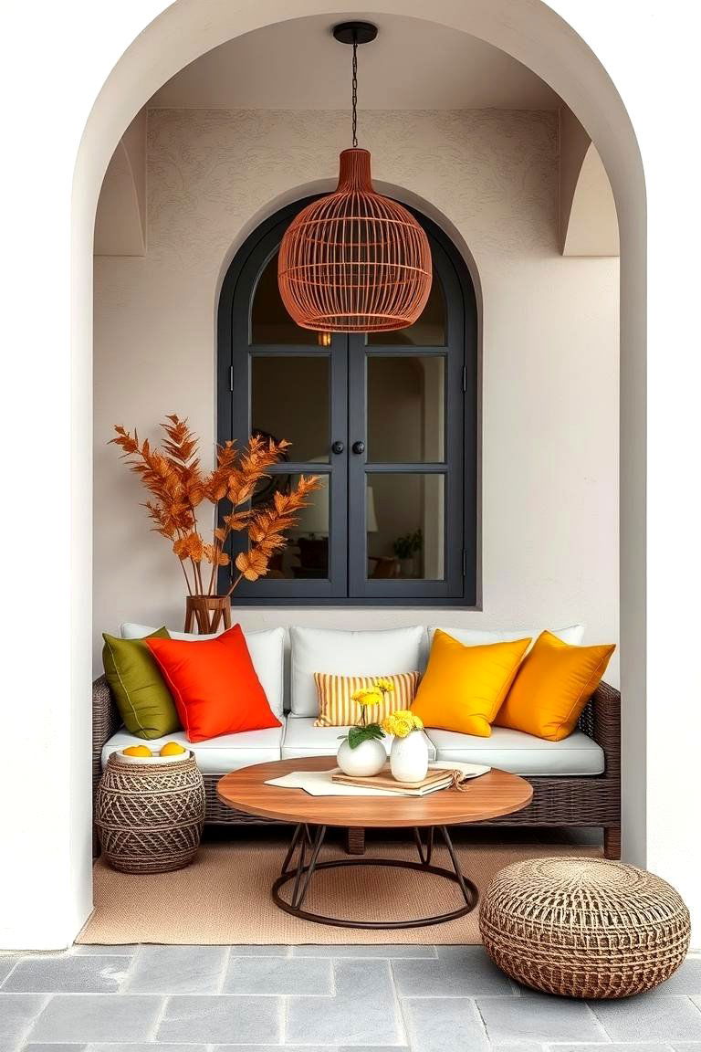 Bold Color Accents in a Neutral Palette - 24 Industrial Living Room Ideas