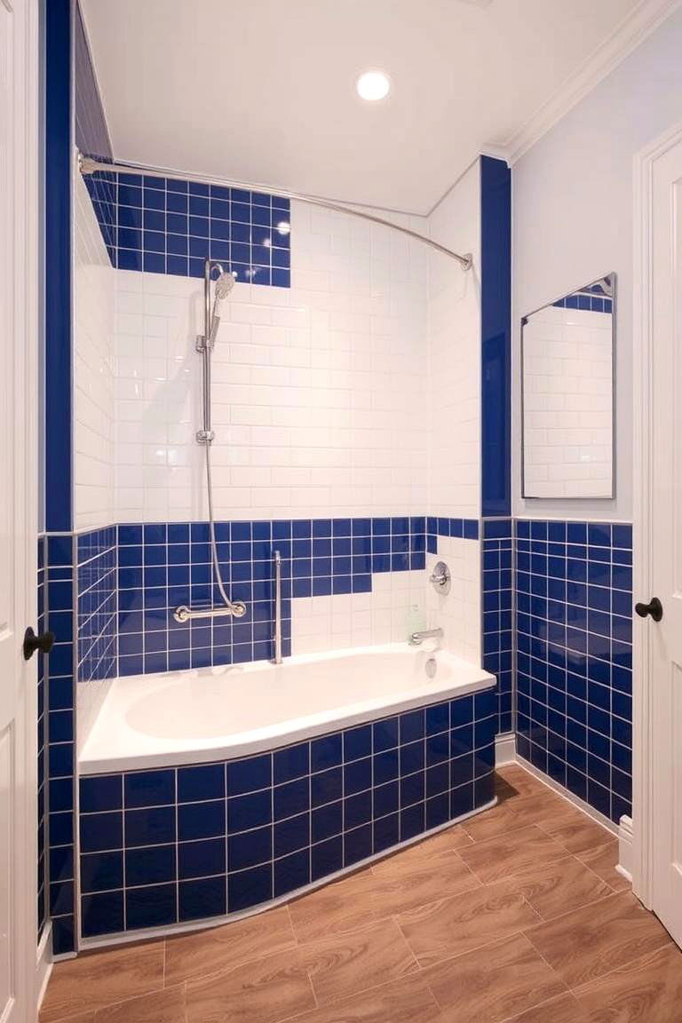 Bold Color Blocking - 24 Tub-shower Combo Ideas