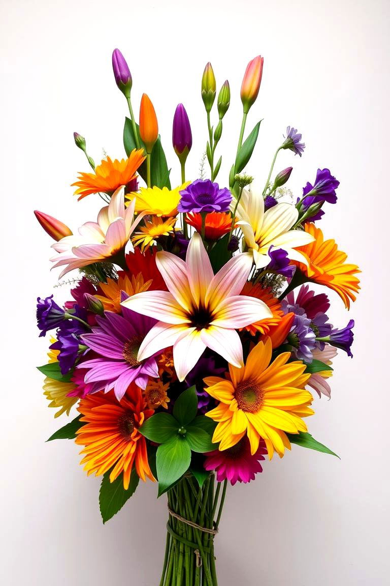 Bold Color Burst Bouquet - 24 Wedding Bouquet Ideas