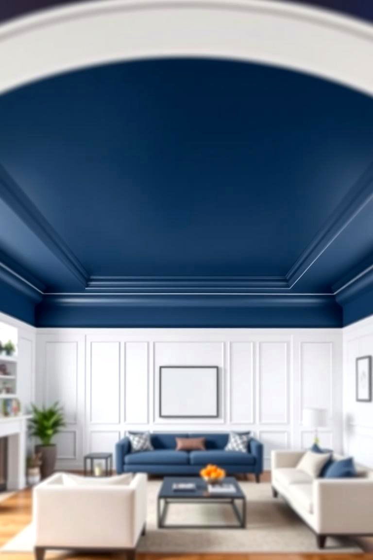 Bold Color Contrast - 24 Accent Ceiling Ideas