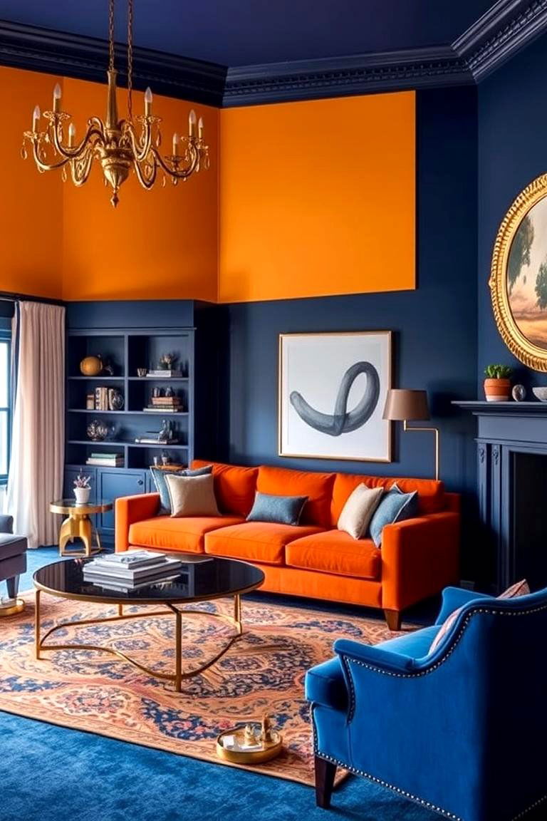Bold Color Palette for Dramatic Impact - 24 Luxury Living Room Ideas