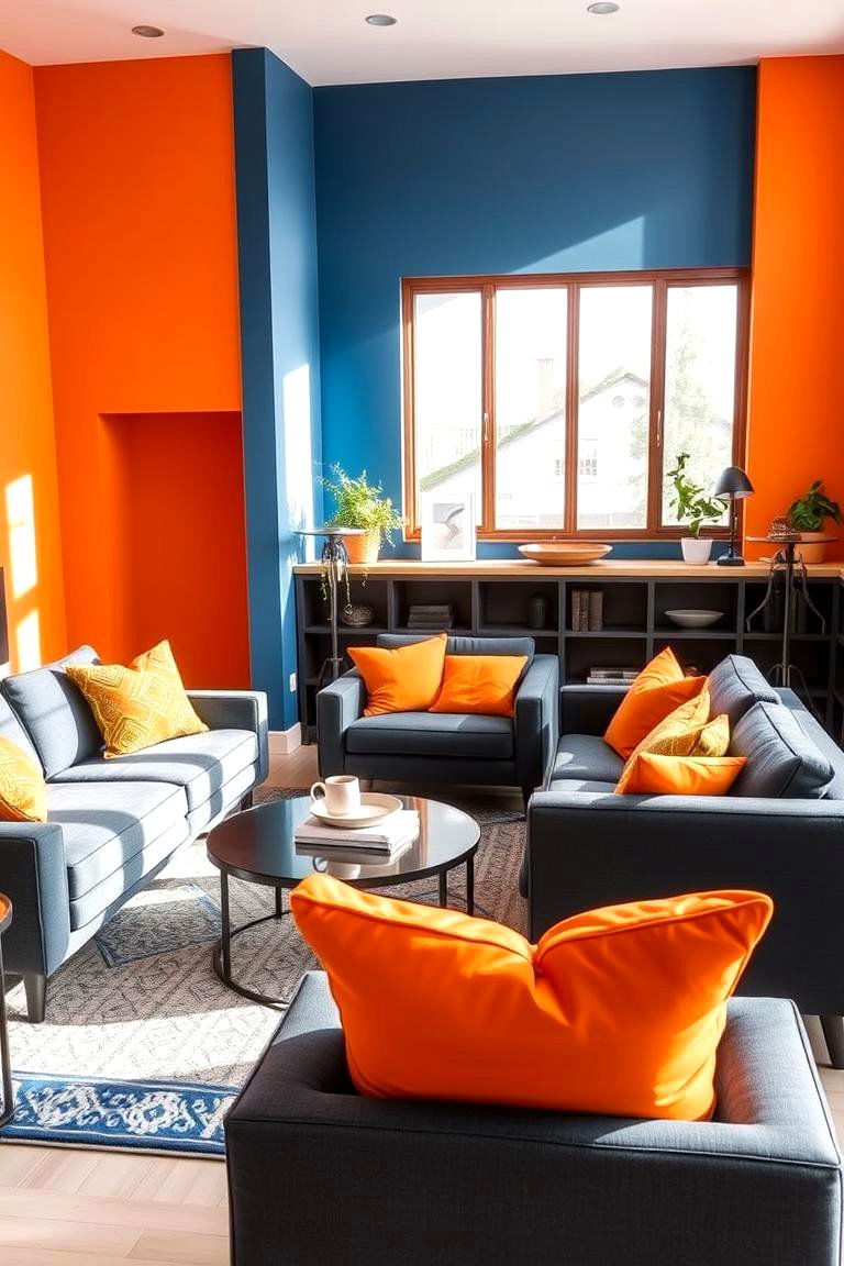 Bold Color Schemes - 24 Eclectic Living Room Ideas
