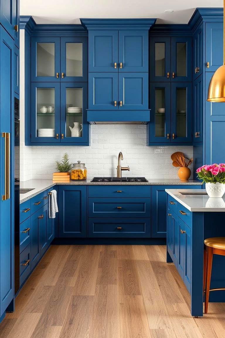 Bold Color Schemes - 24 Kitchens Without Upper Cabinets