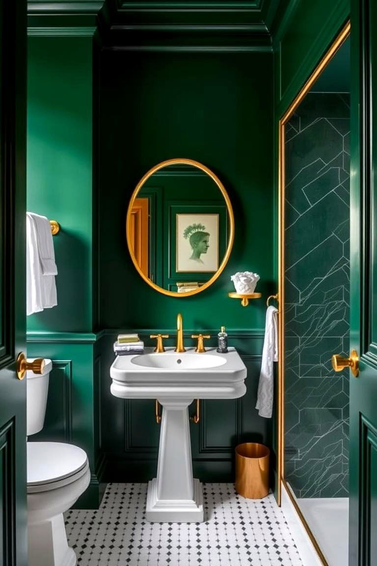 Bold Color Schemes - 24 luxury bathroom ideas