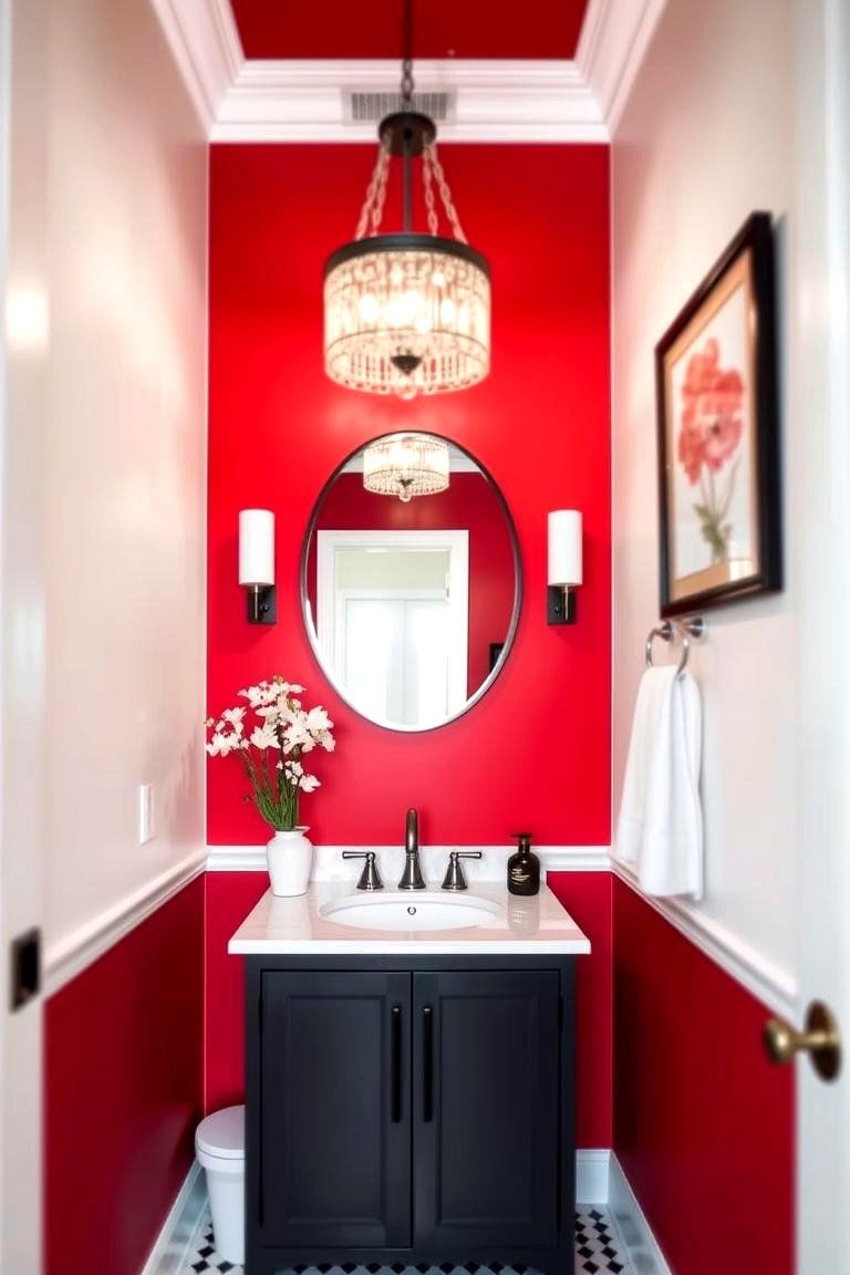Bold Color Schemes - 24 Powder Room Ideas