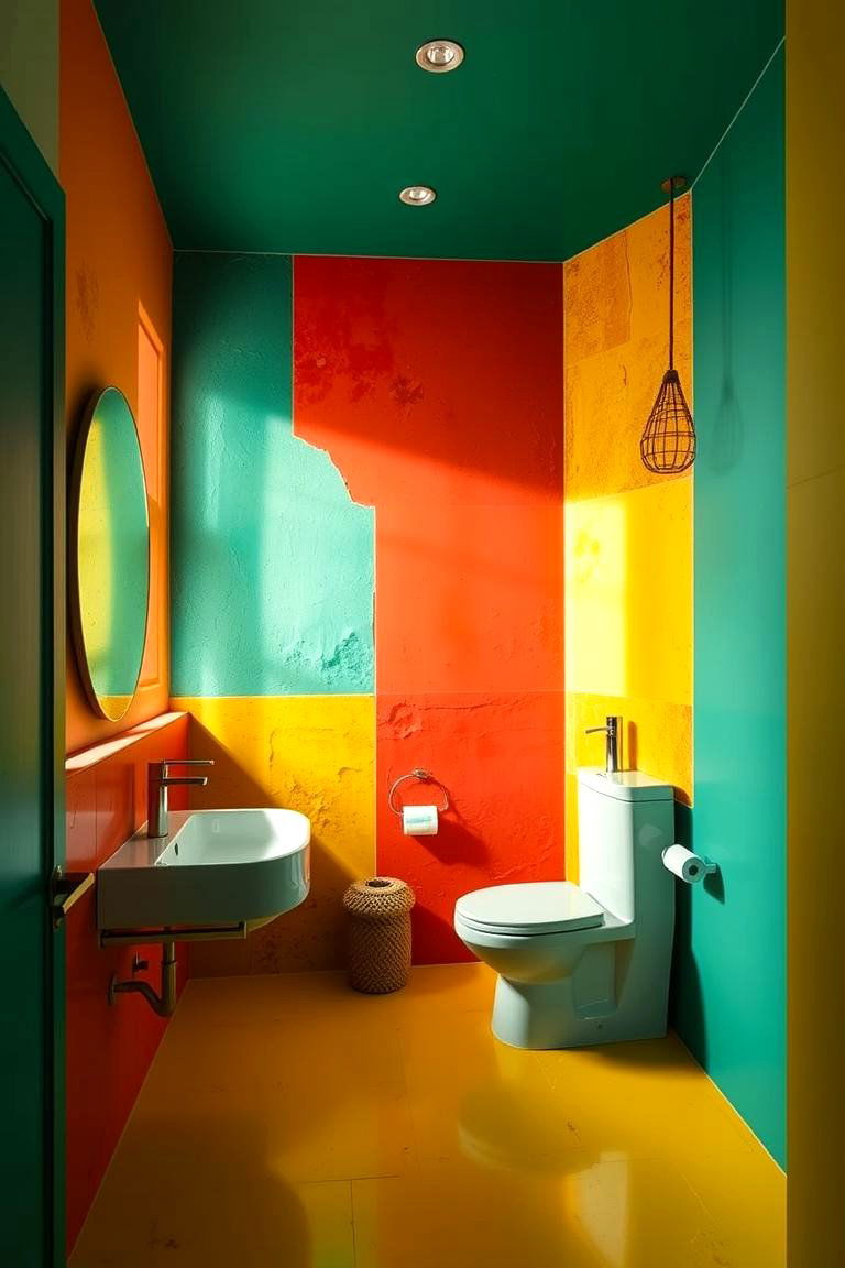 Bold Color and Accent Walls - 24 Large Bathroom Ideas