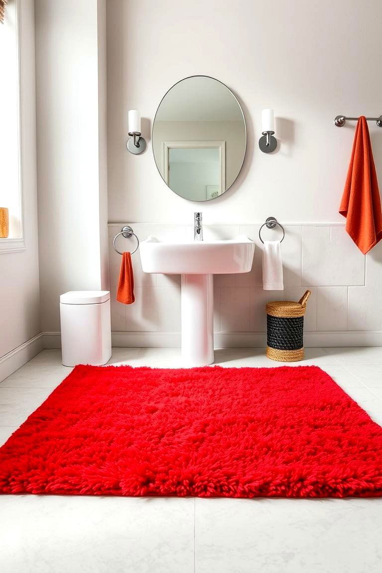 Bold Colored Rugs to Brighten Up Your Space - 24 Bathroom Rug Ideas