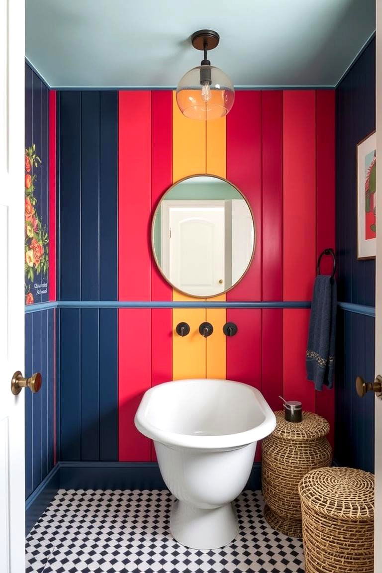 Bold Colored Shiplap - 24 shiplap bathroom ideas