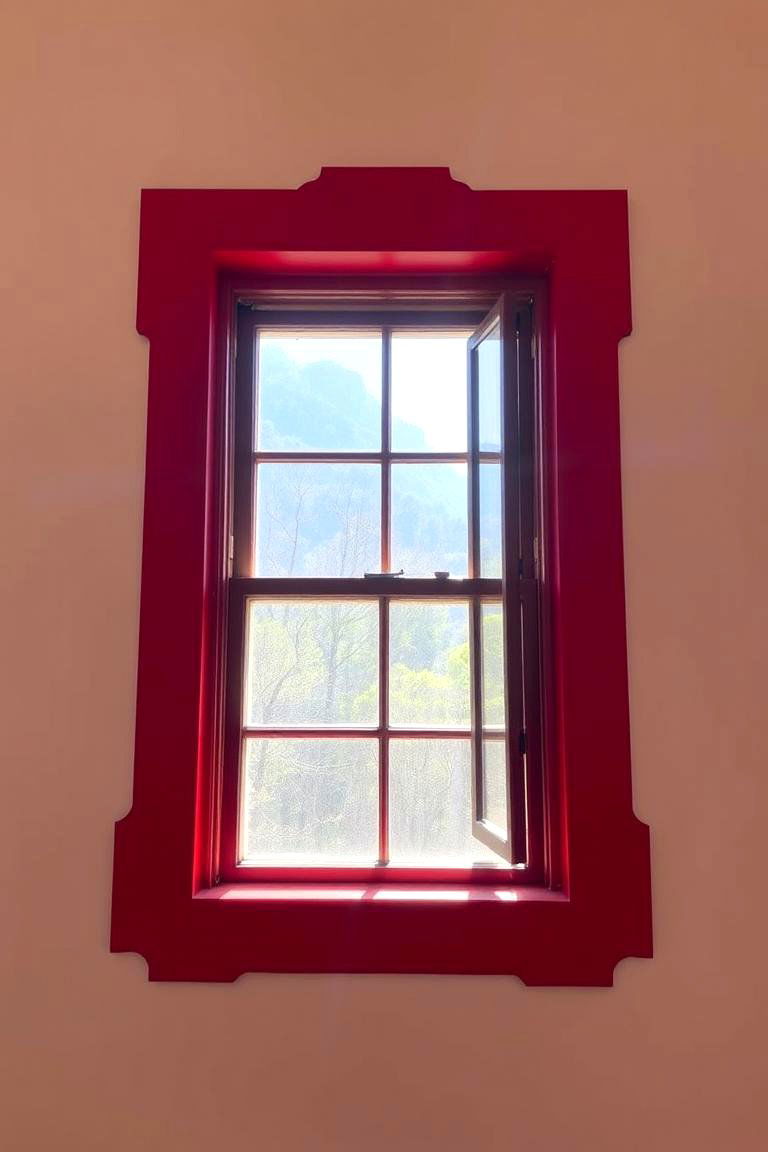 Bold Colorful Trim to Make a Statement - 24 Modern Window Trim Ideas