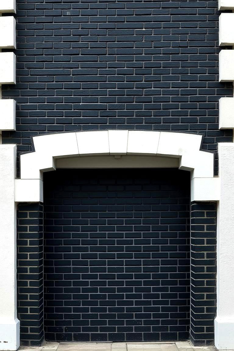 Bold Contrast Black Brick with White Trims - 24 Black Brick House Exteriors