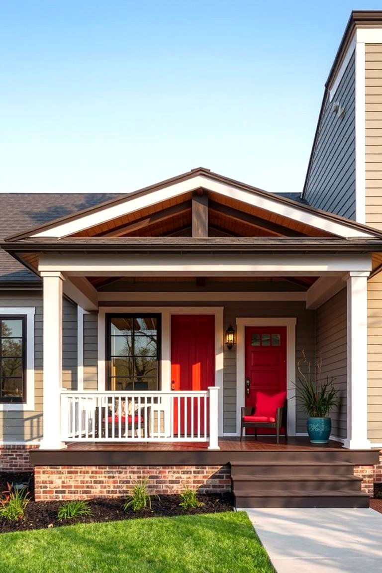 Bold Contrasting Elements - 24 Metal Roof Porch Design Ideas