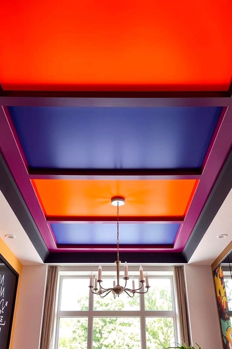 Bold Contrasting Tray Ceiling - 24 tray ceiling ideas