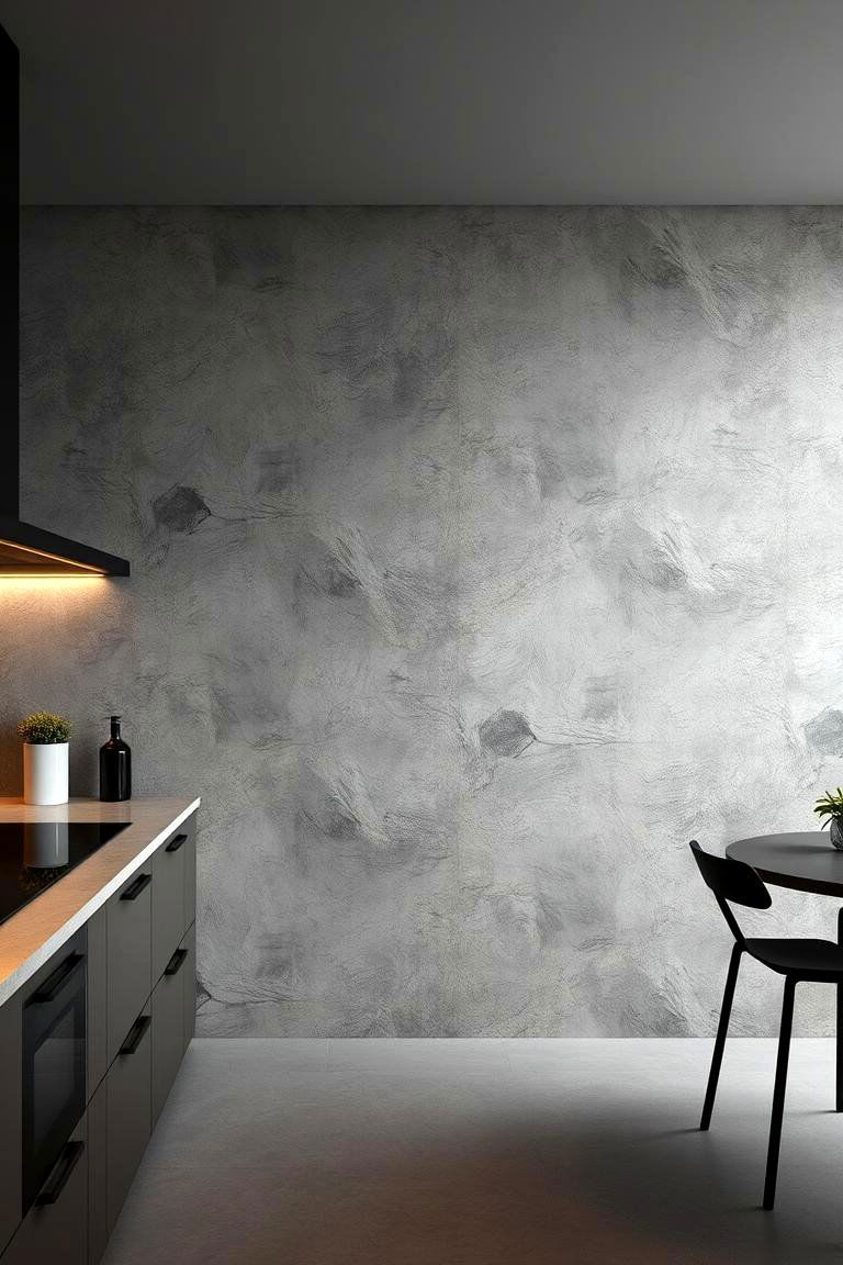 Bold Feature Walls with Microcement - 24 Microcement Kitchen Ideas