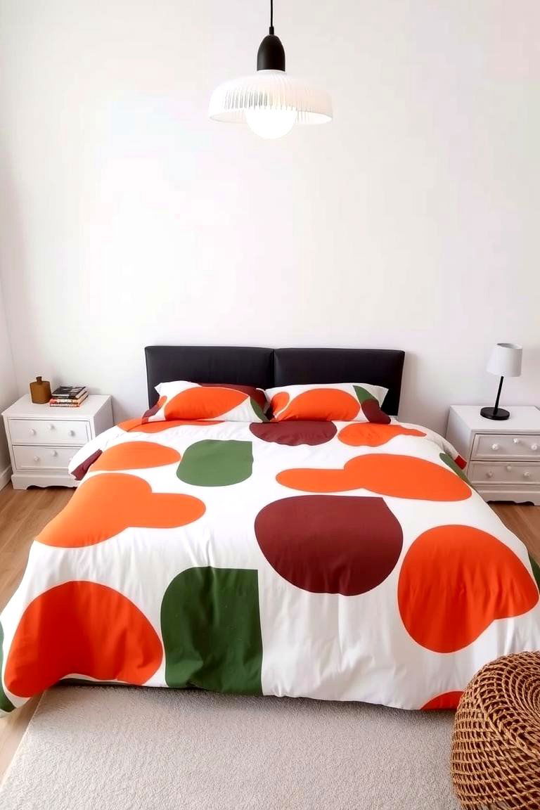 Bold Geometric Patterns - 24 70s Bedroom Decor Ideas