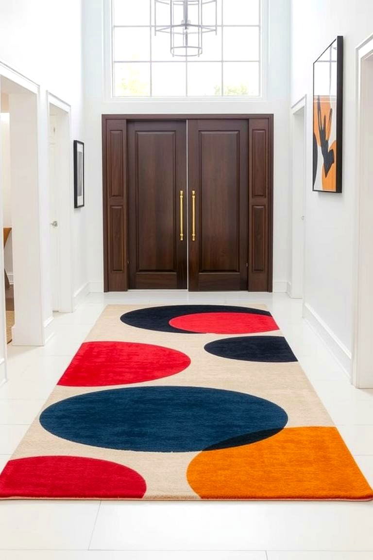 Bold Geometric Patterns - 24 Entryway Rug Ideas