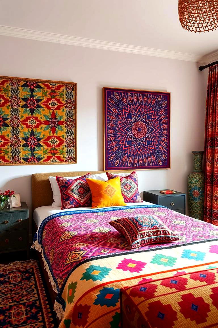 Bold Geometric Patterns - 24 Moroccan Themed Bedroom Ideas