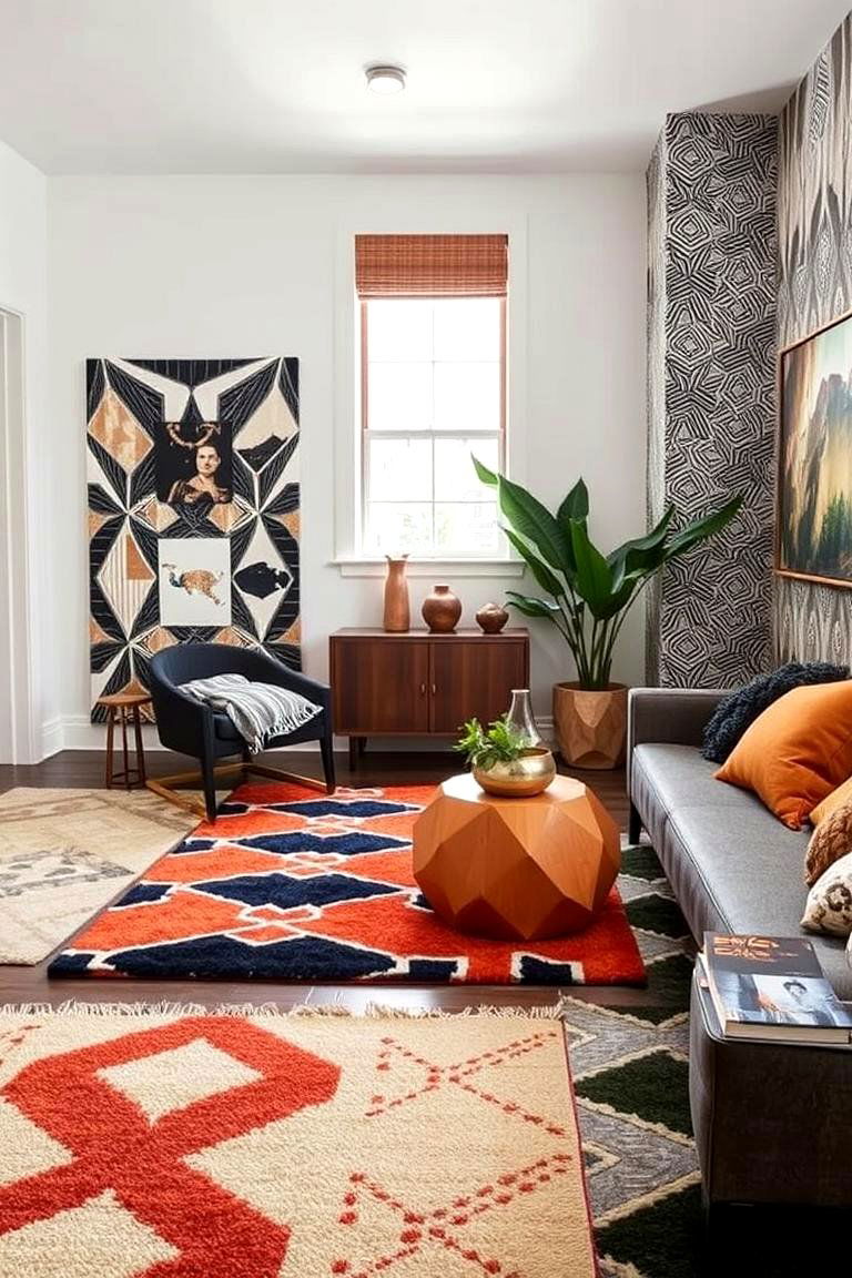 Bold Geometric Patterns - 24 Prairie-style Interior Design Ideas