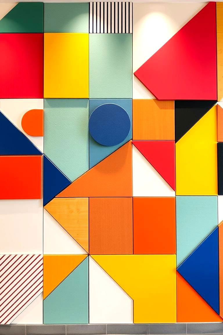 Bold Geometric Patterns - 24 Tv Accent Wall Ideas