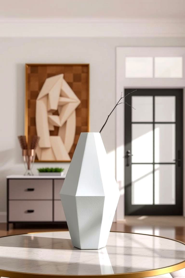 Bold Geometric Shapes - 24 entryway table decor ideas