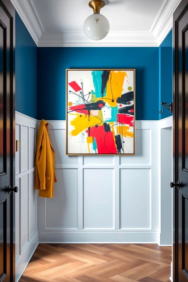 Bold Geometric Wainscoting - 24 Wainscoting Entryway Ideas