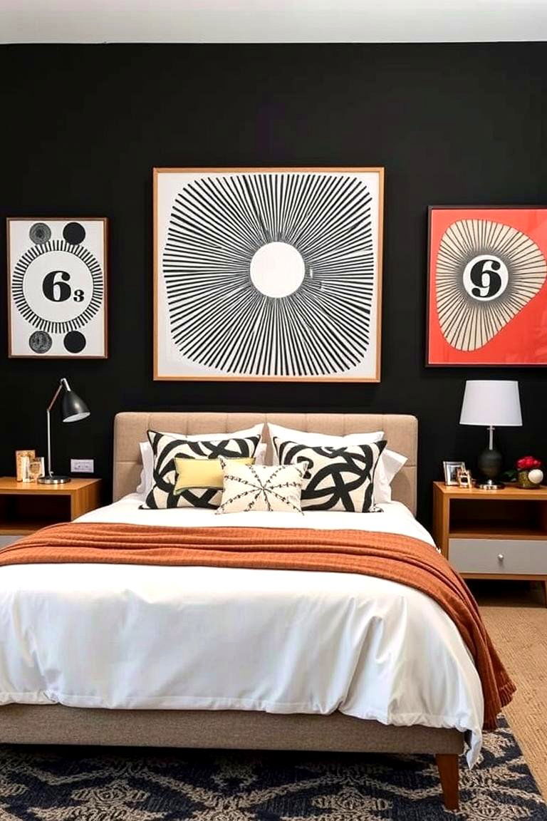 Bold Graphic Prints Display - 24 Taylor Swift Themed Bedroom Decor Ideas