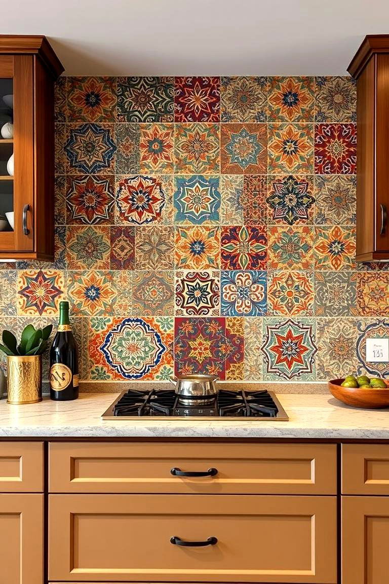 Bold Handcrafted Backsplash - 24 Southwestern Kitchen Ideas