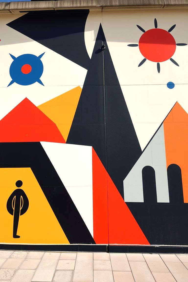 Bold Iconography and Geometry - 24 Gym Murals
