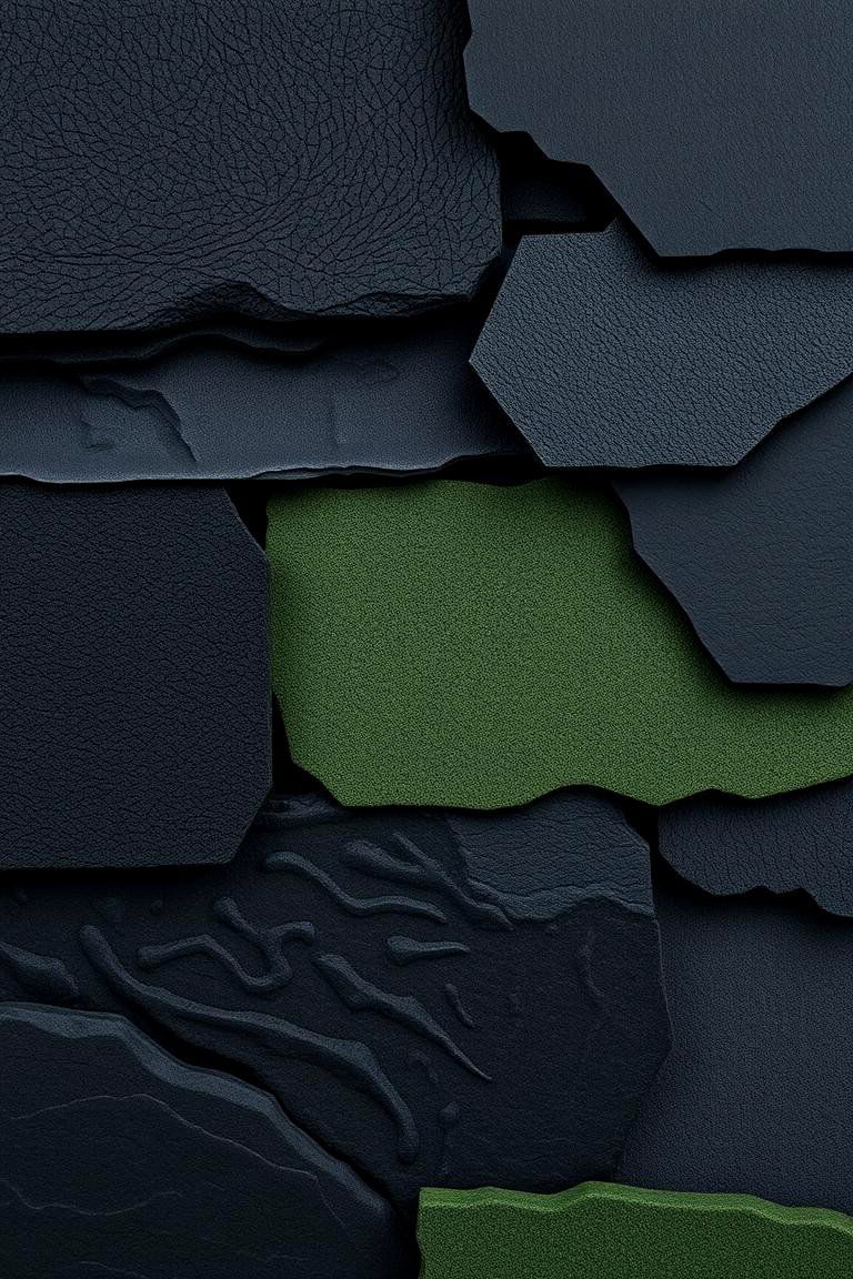 Bold Layering of Black Textures with Green Tones - 24 Black and Green Bedroom Design Ideas
