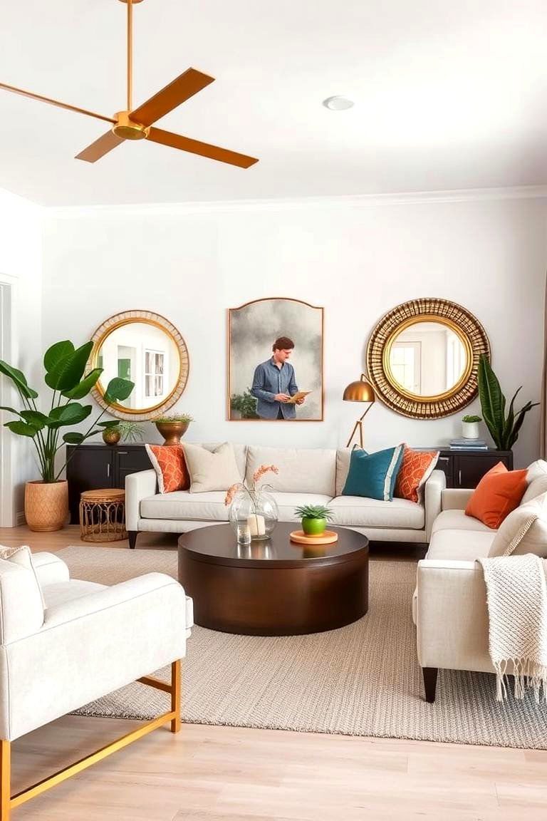 Bold Metallic Highlights - 24 Black Boho Living Room Ideas