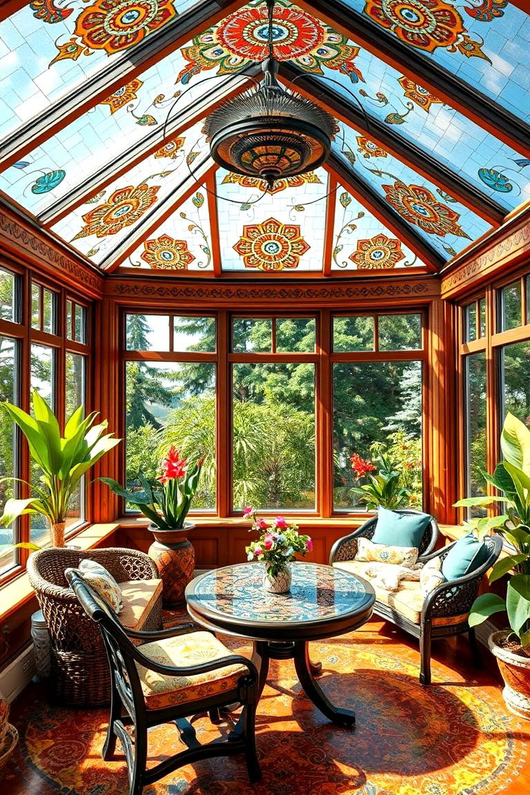Bold Mosaic Designs - 24 Sunroom Tile Floor Ideas