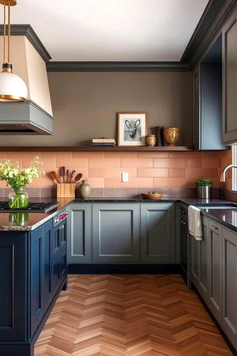 Bold Ombre Effects - 24 Kitchen Wainscoting Ideas