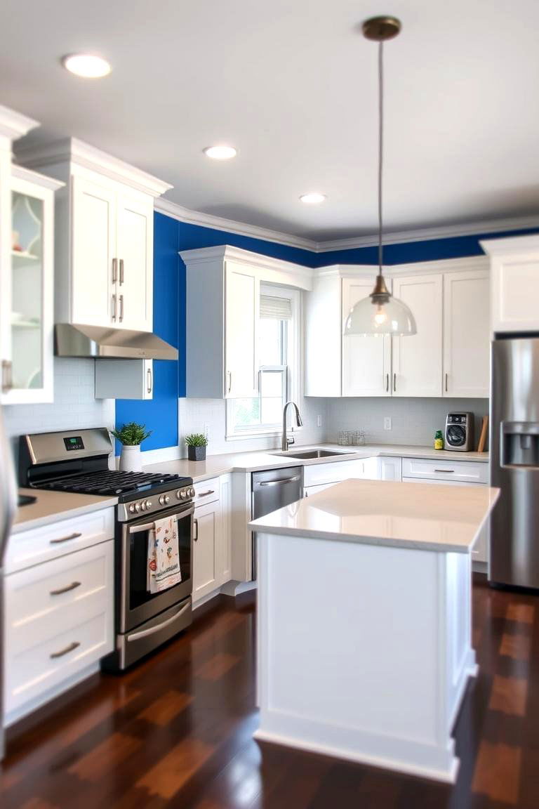 Bold Painted Statement Wall - 24 Kitchen Accent Wall Ideas