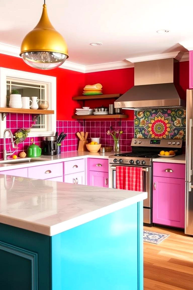 Bold Painted Wainscoting - 24 Kitchen Wainscoting Ideas