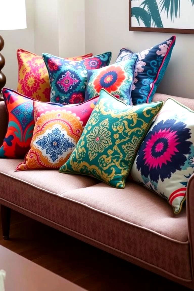 Bold Patterned Cushions - 24 Spring Decor Ideas